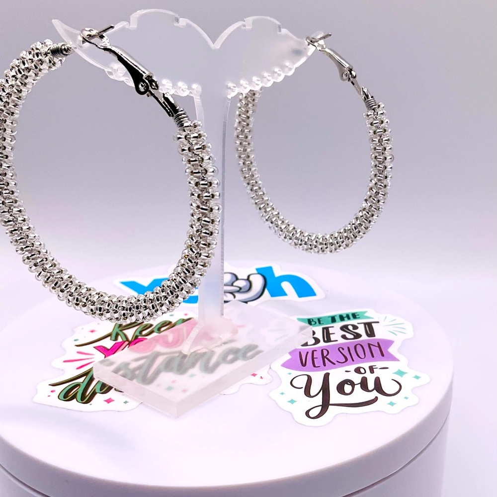 Silver earrings